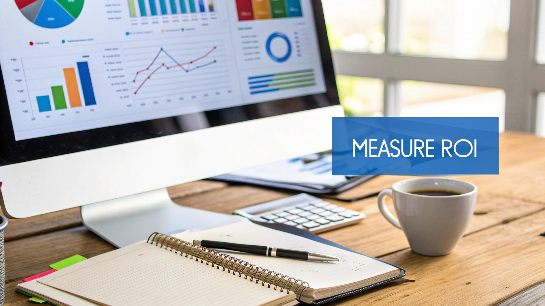 A person looking at a screen with question marks, representing FAQs.