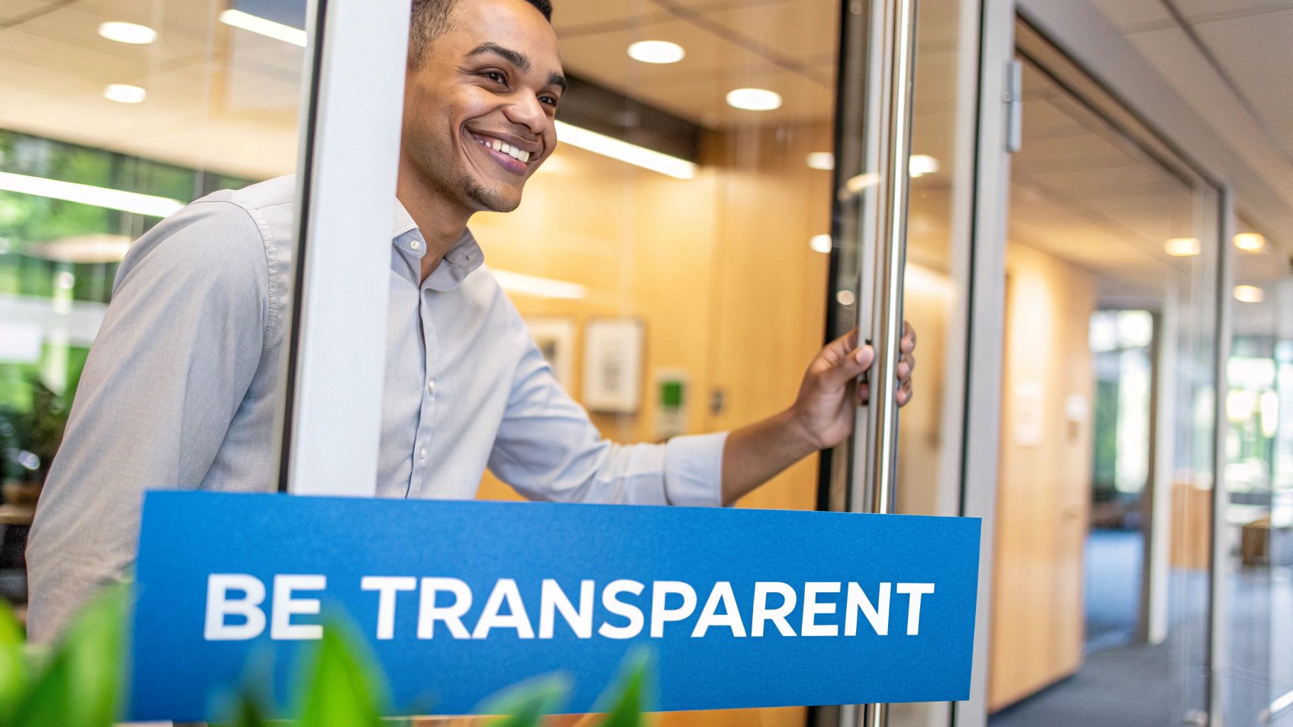 A five-star rating being shown on a smartphone, symbolizing positive customer feedback.