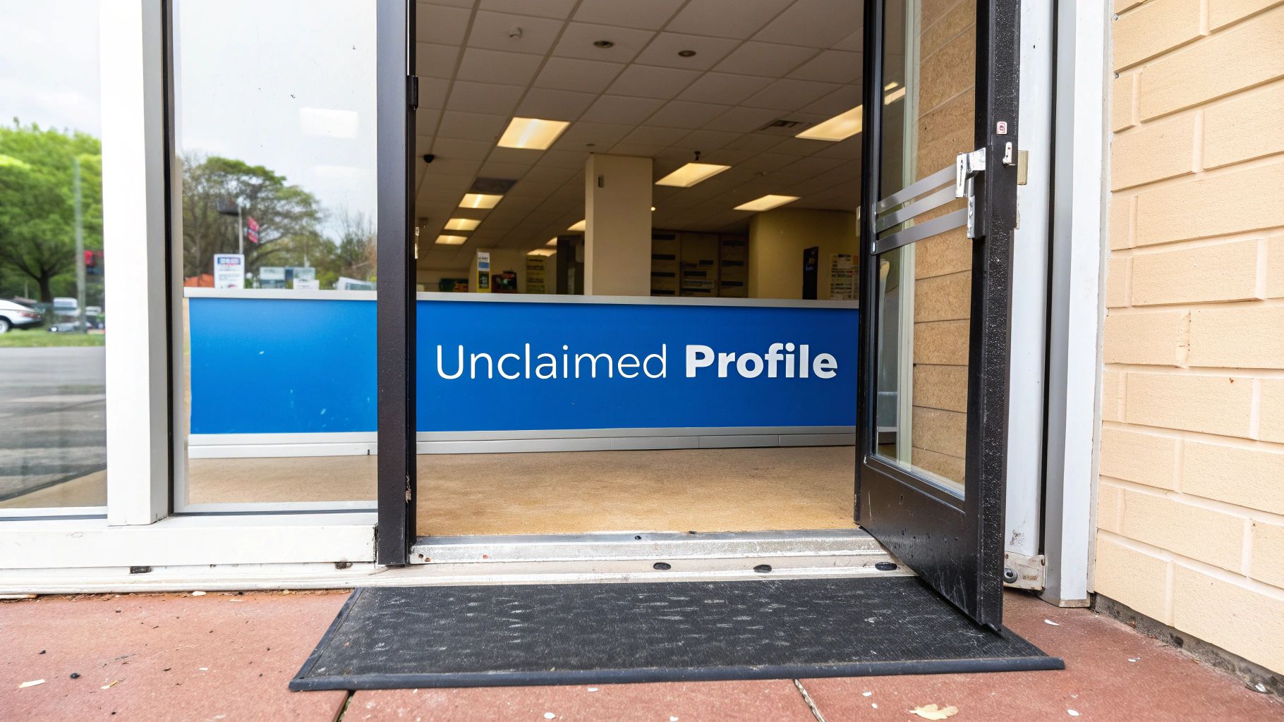 What happens if you don't claim your business on Google 2 A business owner looking worriedly at a negative review on a smartphone screen.