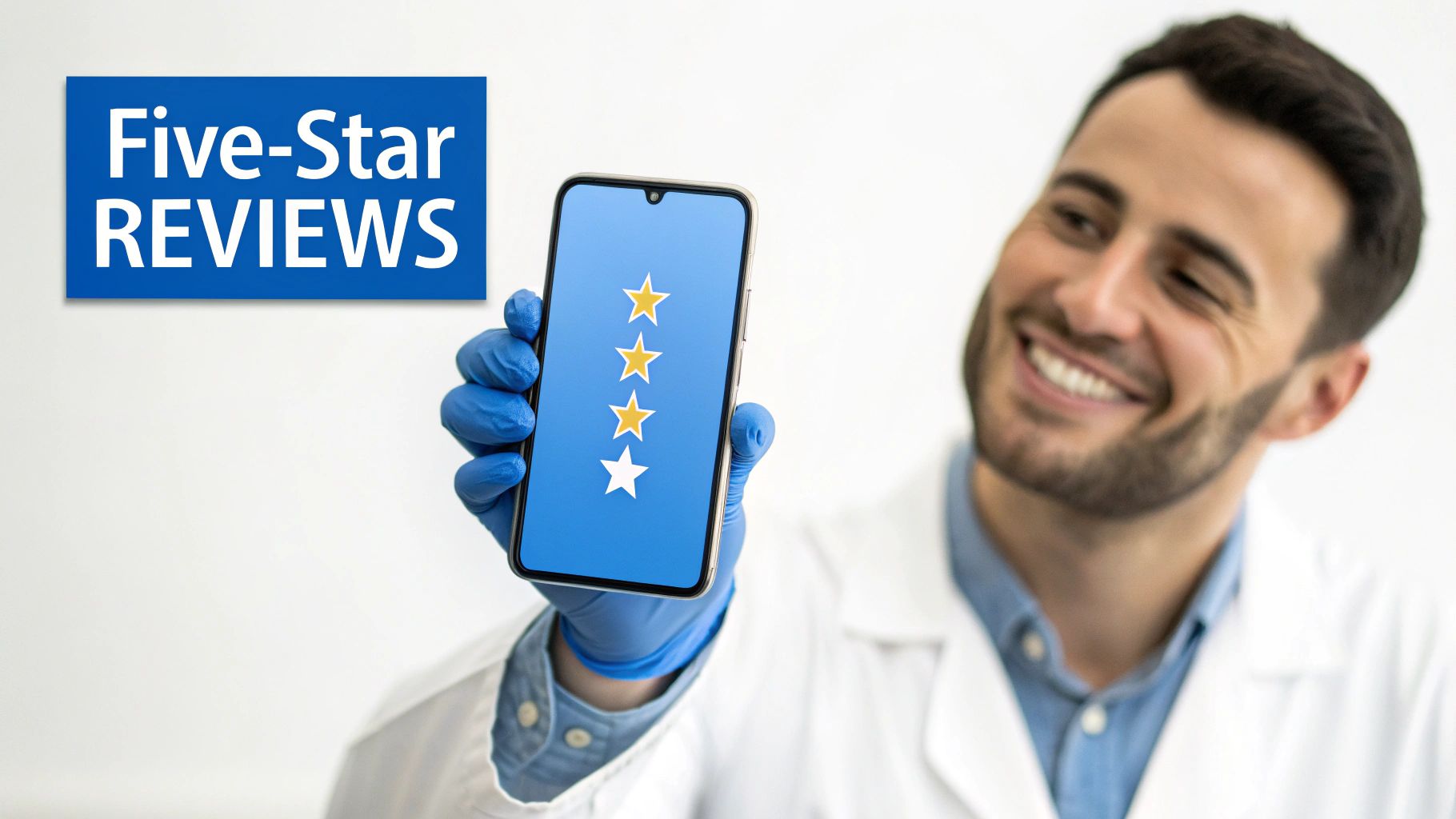 Dentist and patient smiling together in a dental chair, creating a positive atmosphere.