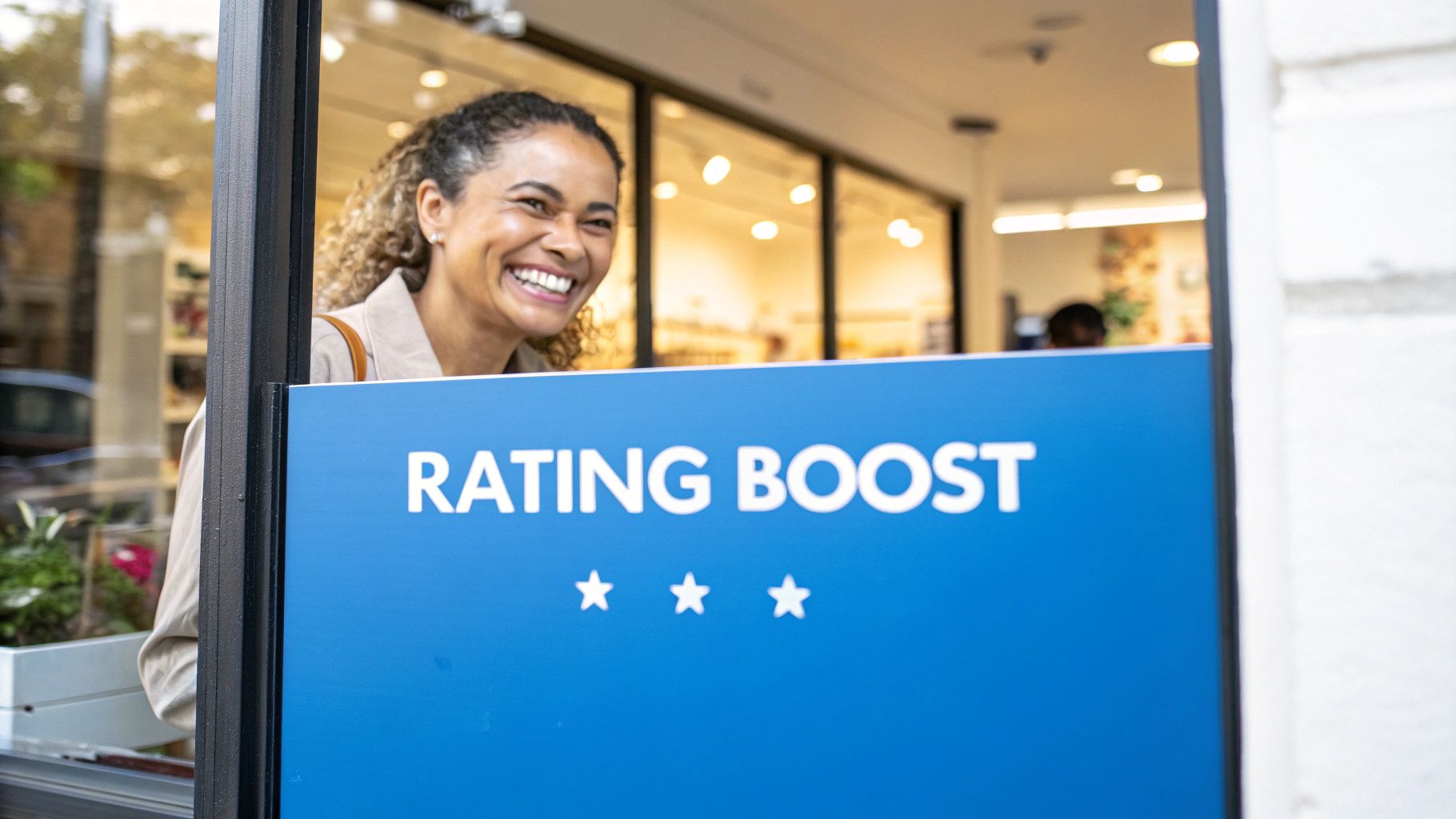 A graph showing business growth and positive reputation