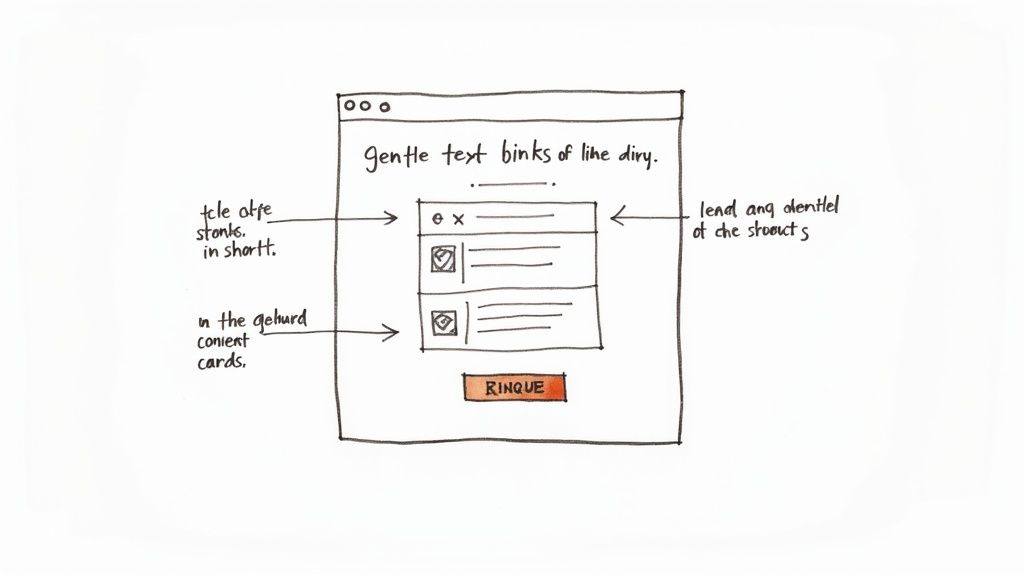 A person looking at a series of interconnected thought bubbles, representing a user's journey through a website