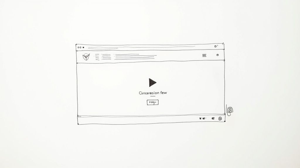 A writer at a modern desk, surrounded by notes and a laptop, crafting compelling content that is designed to convert visitors into customers.