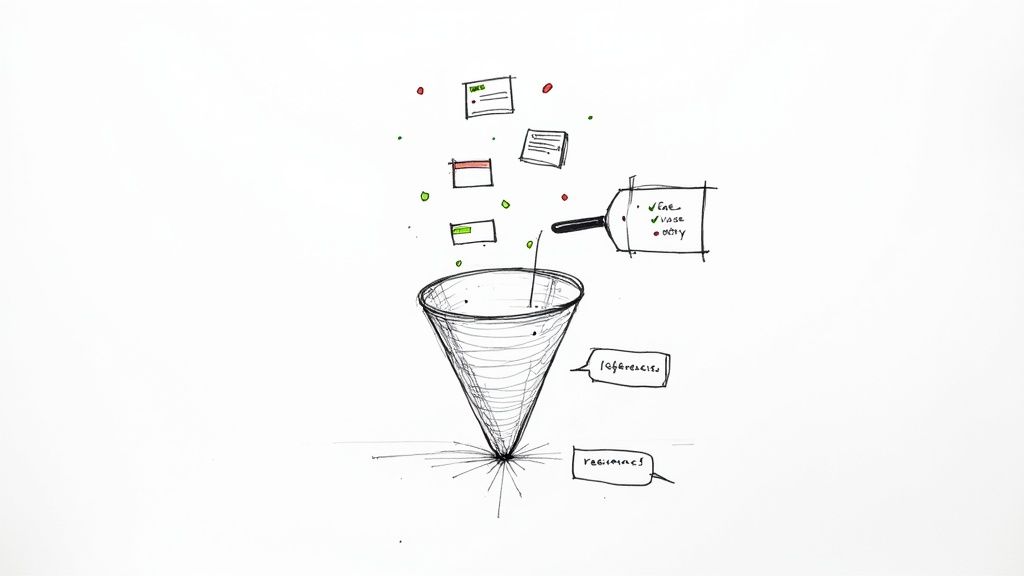 A manager interviewing a potential development partner over a video call.