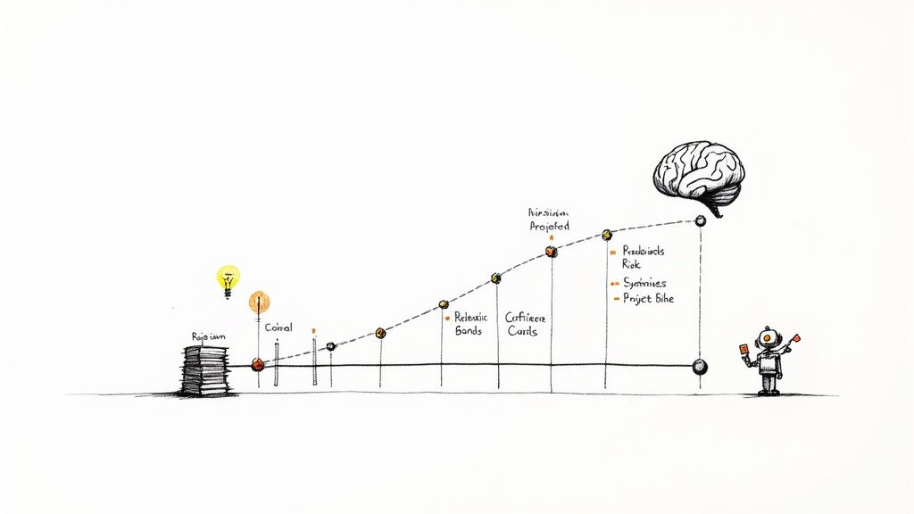 An abstract image representing AI and data analysis