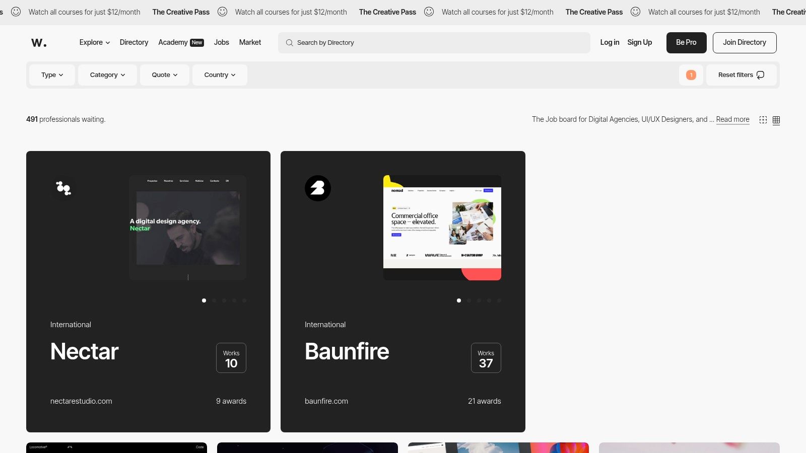 Awwwards Directory (UX/UI)