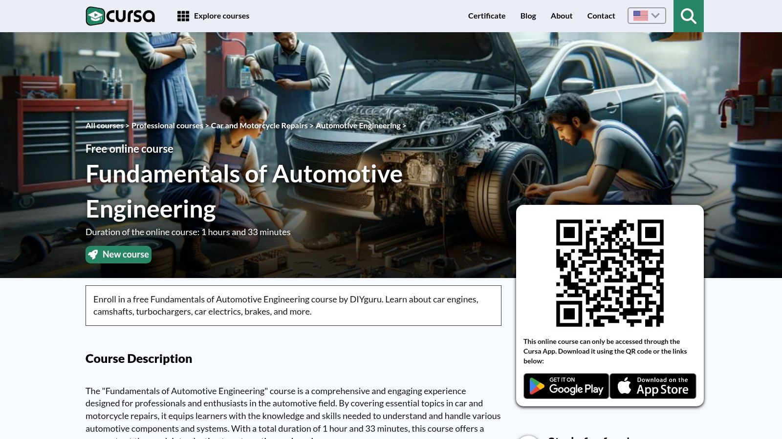 Cursa – Fundamentals of Automotive Engineering