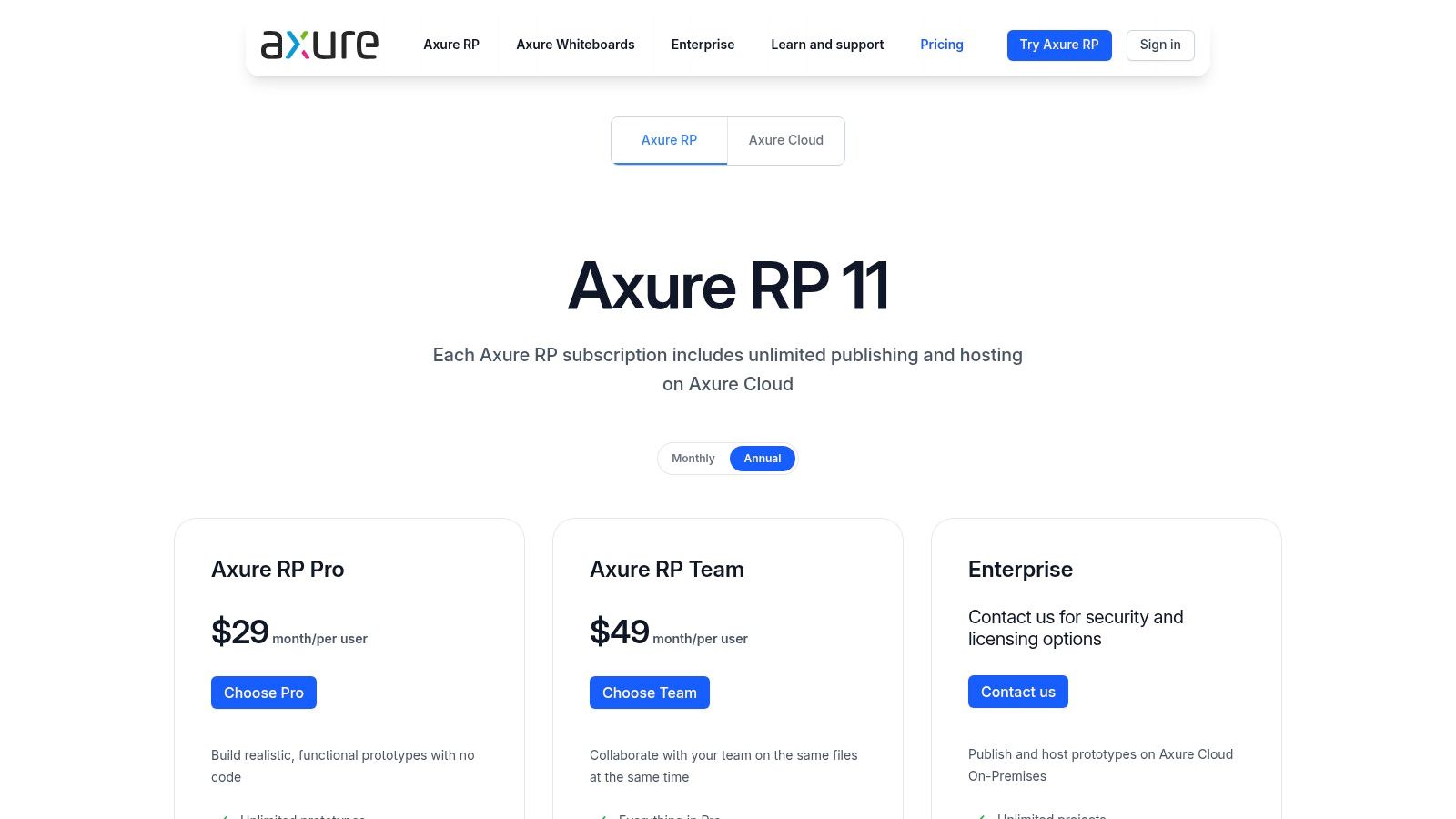 Axure RP + Axure Cloud