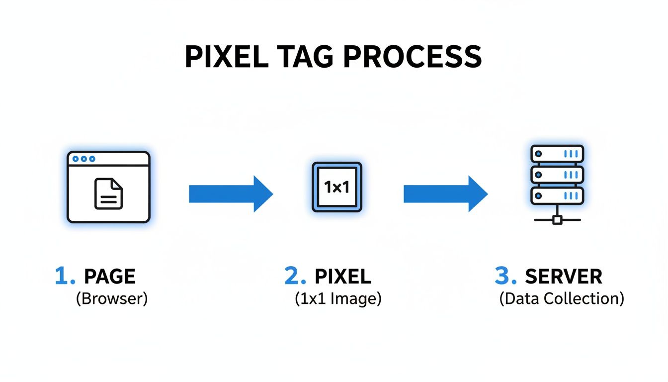Infographic about pixel tags and web beacons