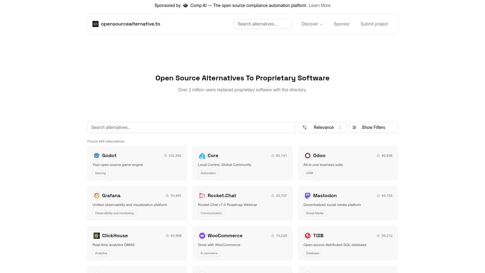 OpenSourceAlternative.to