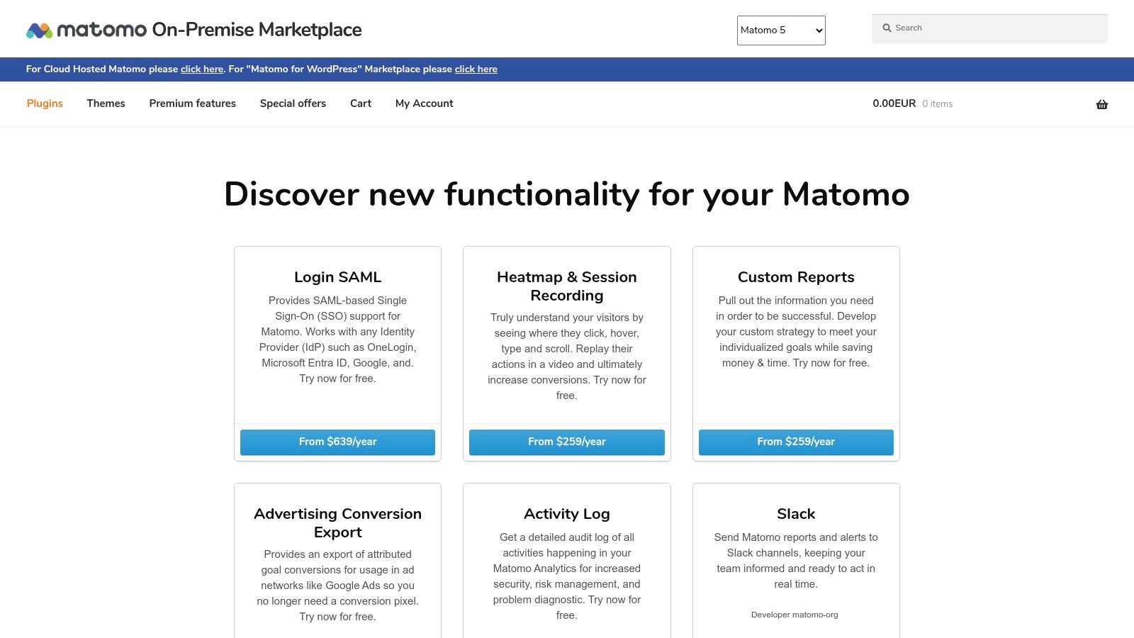 Matomo Marketplace (plugins.matomo.org)