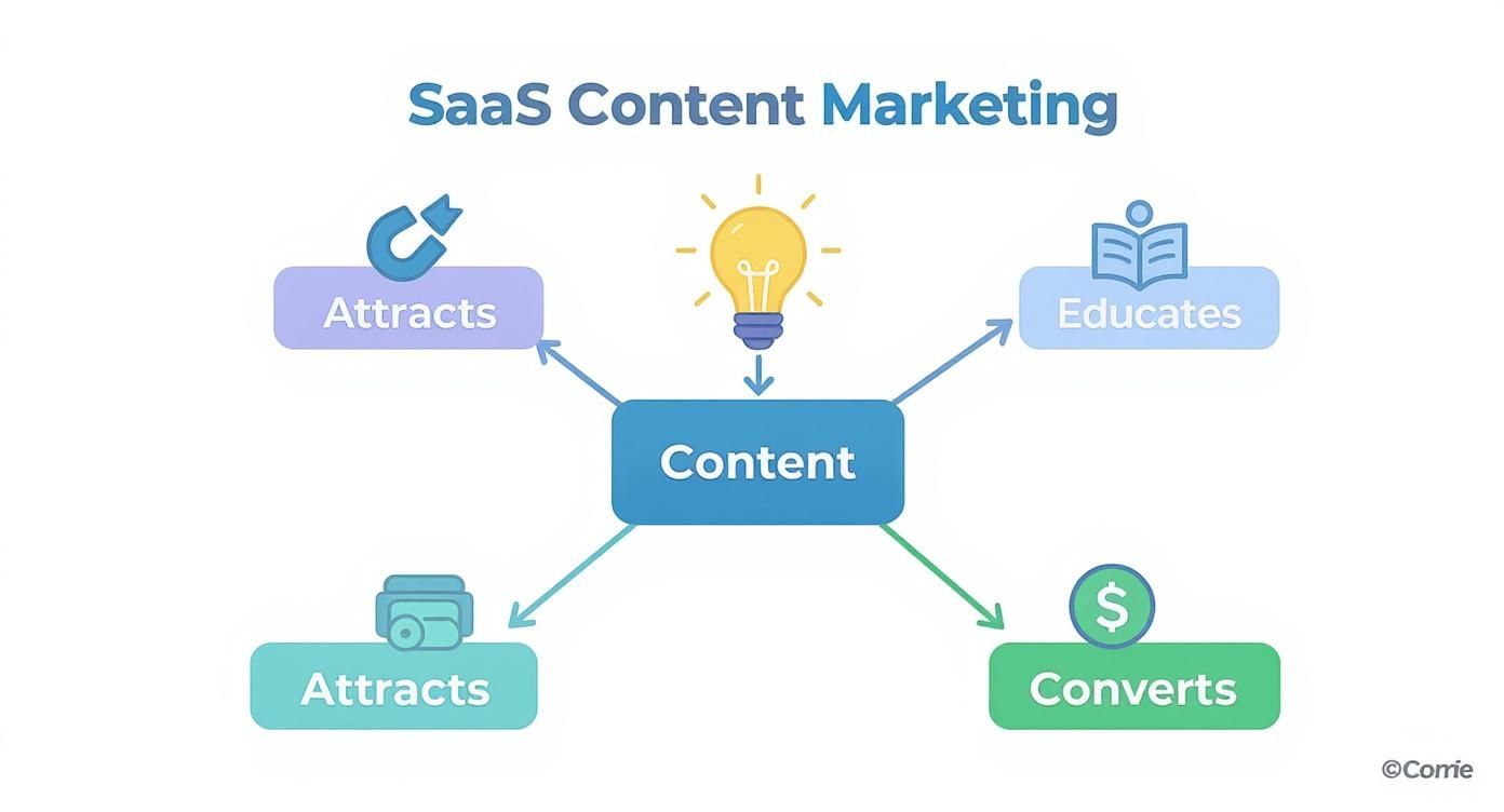 Infographic about content marketing for saas