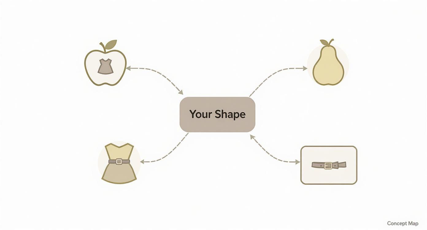 Infographic about shop for body type