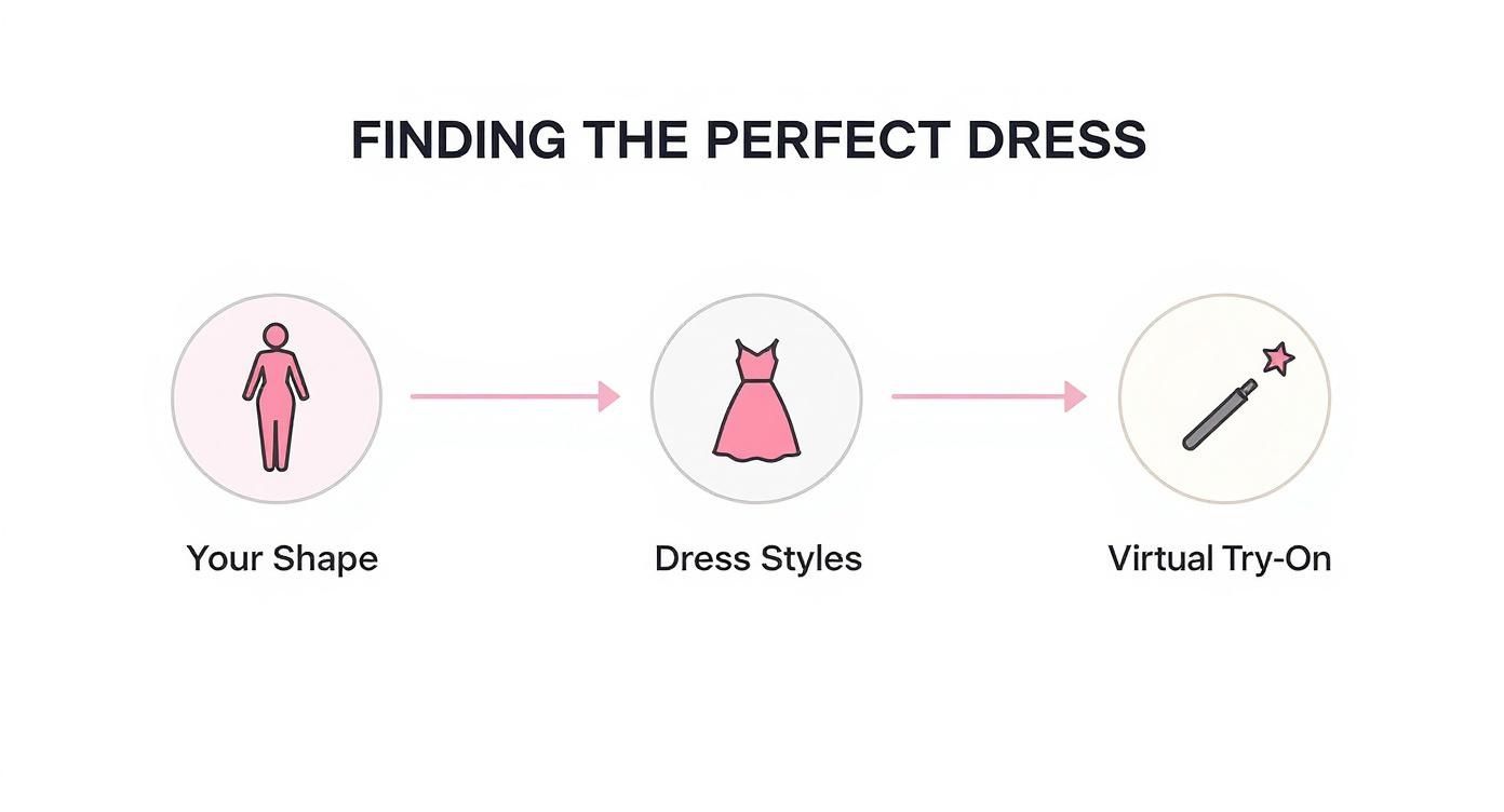 Infographic about dresses for body shape