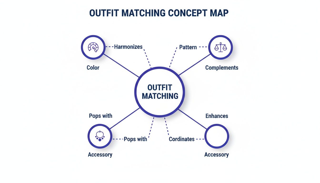 Infographic about how to match outfits