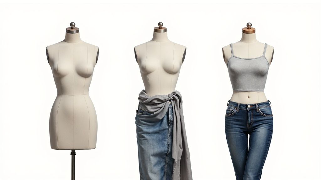 Woman confidently posing in a plus-size outfit