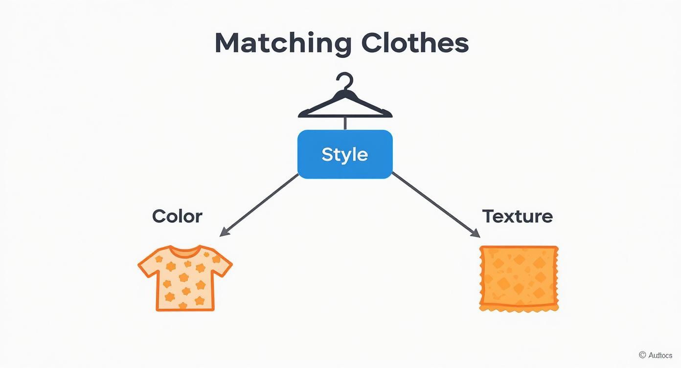 Infographic about how to match clothes