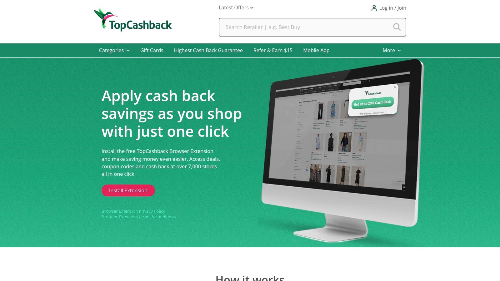 TopCashback – Browser Extension
