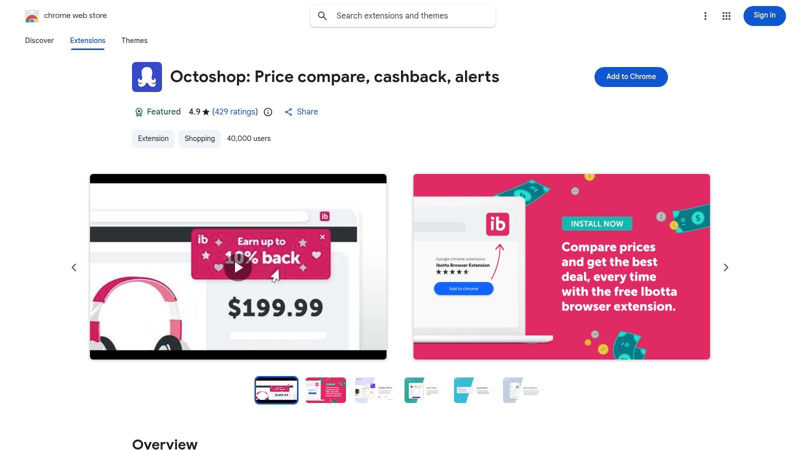 OctoShop (by Ibotta) – Price Compare, Cash Back, Alerts