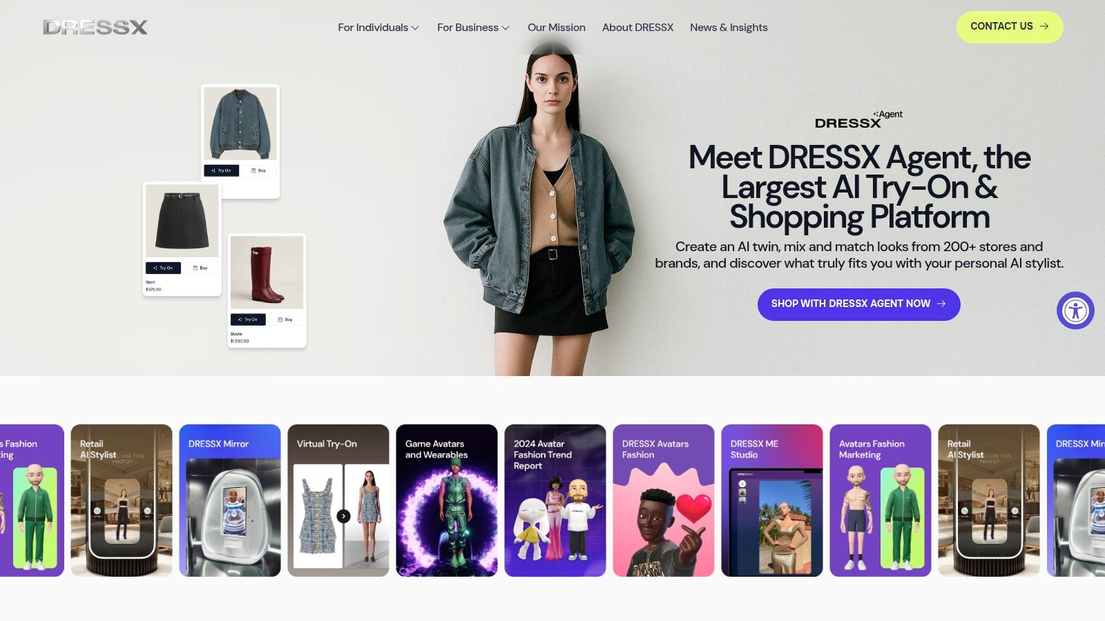 DRESSX – Metacloset AR fashion try‑on