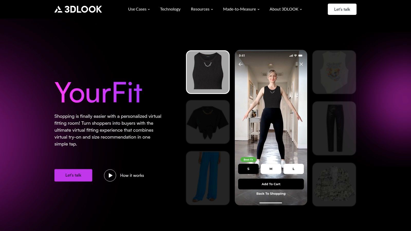 3DLOOK – YourFit virtual fitting room