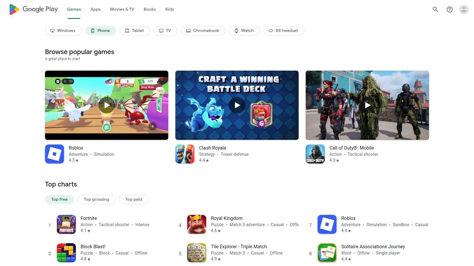 Google Play Store – Shopping