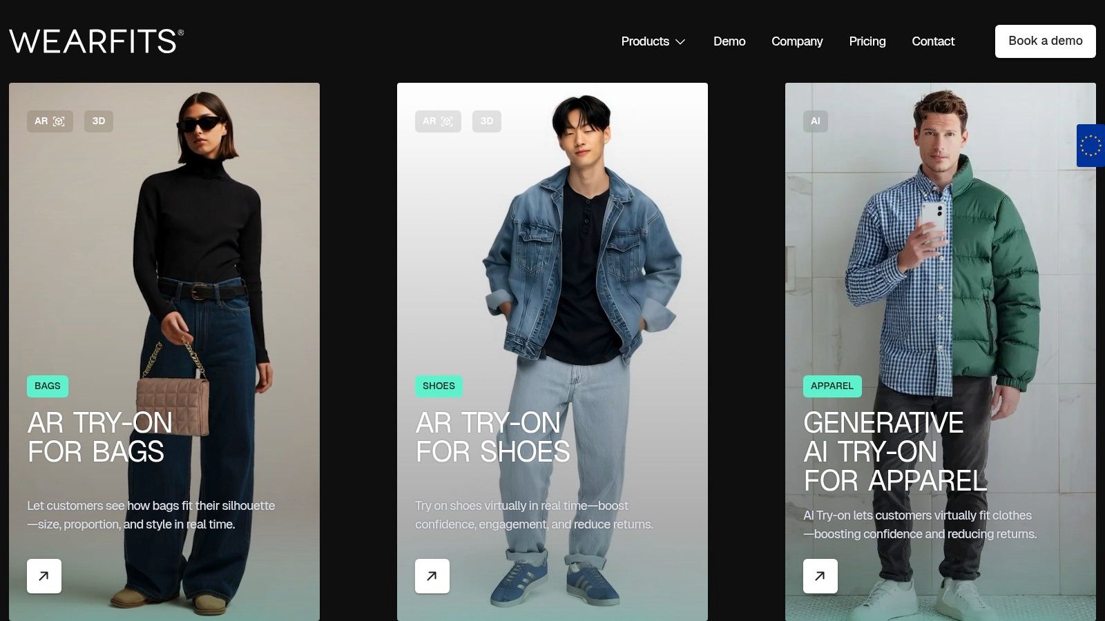 WEARFITS – AI/AR try‑on for apparel, shoes, accessories