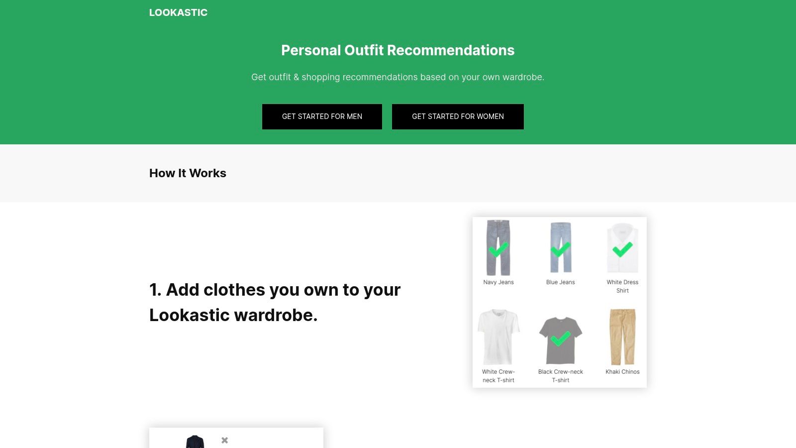 Lookastic – Web‑Based Outfit Recommender With Shopping Links