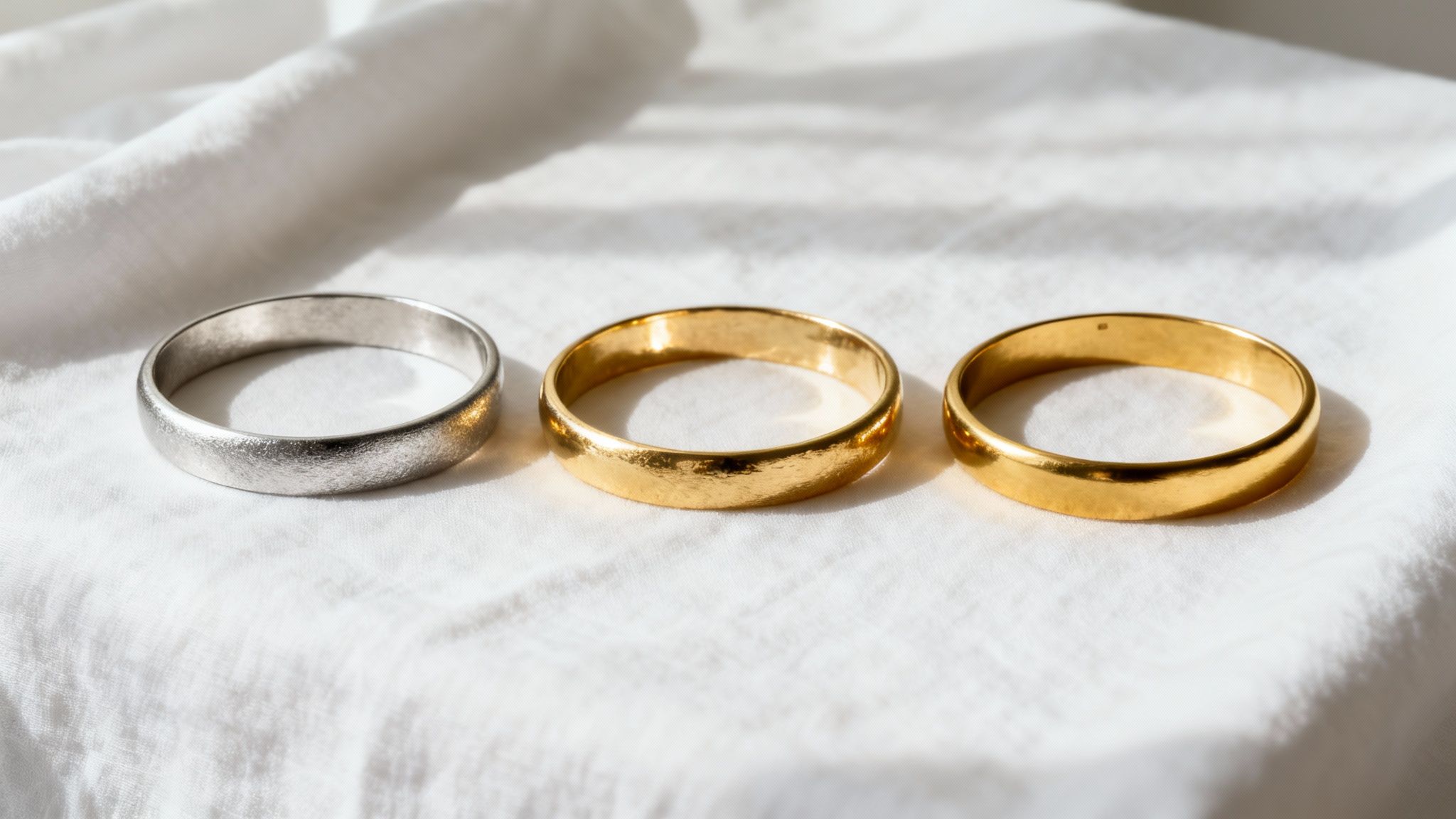 A closeup of a gold mother daughter birthstone bracelet on a woman's wrist