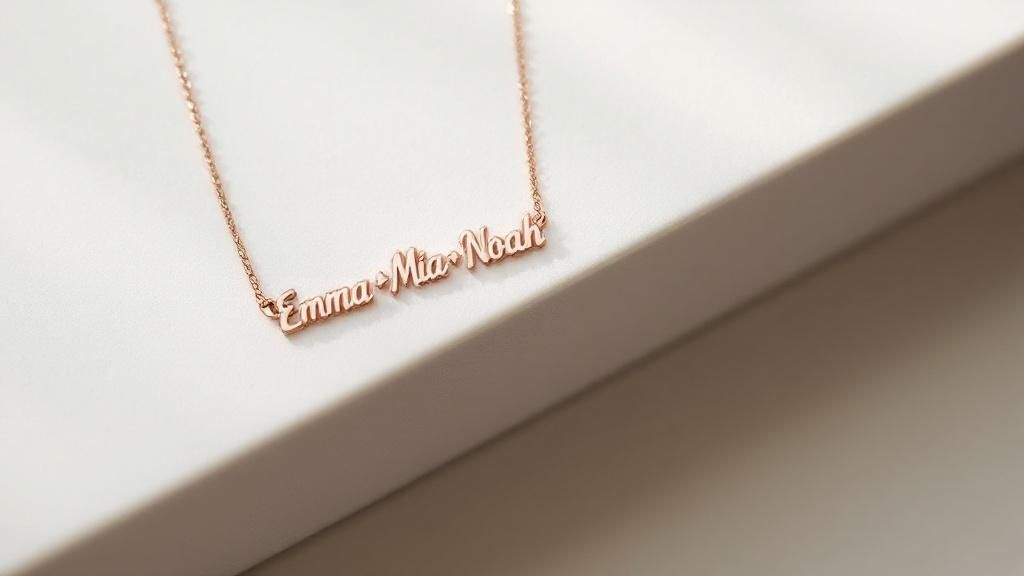 Name Necklace with Children's Names