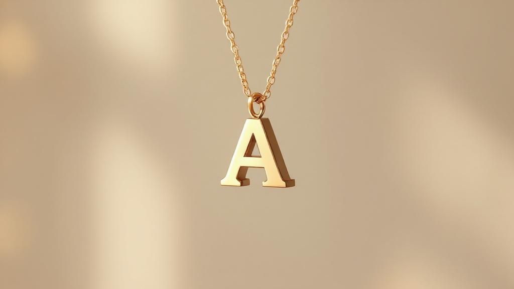 Classic Block Letter Initial Necklace