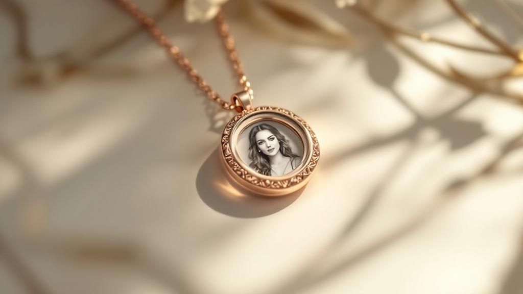 A close-up shot of a hand-engraving tool carefully carving an intricate design onto a gold locket.