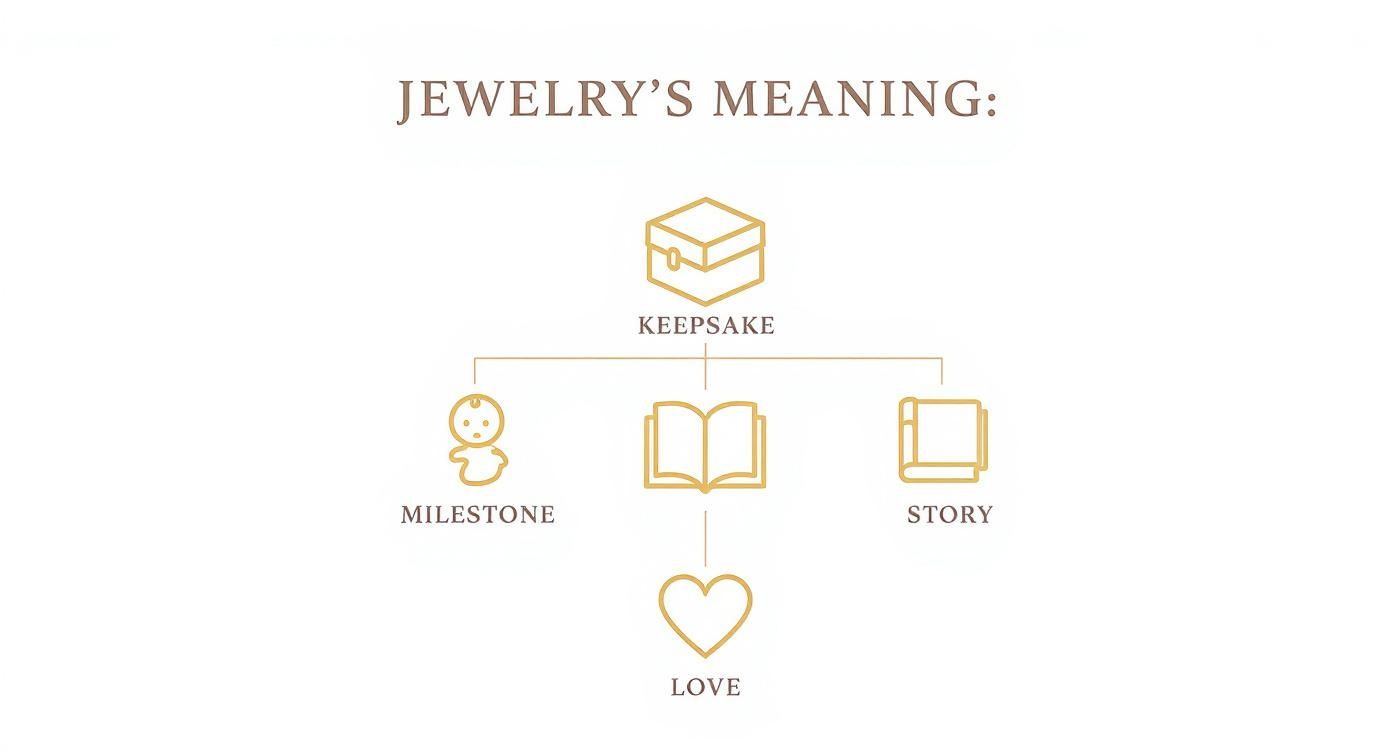 Infographic about personalized jewelry for new moms