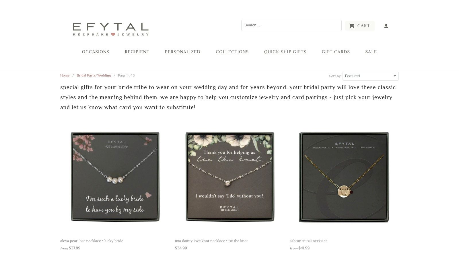 Bridal Party Collection - Love Knot Necklaces