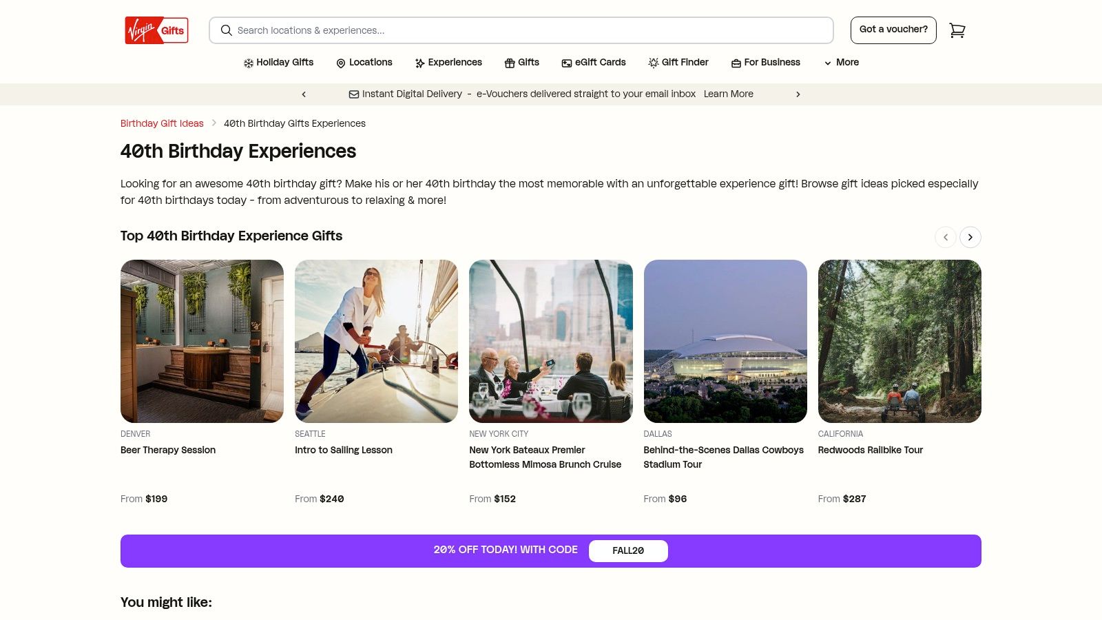 Virgin Experience Gifts