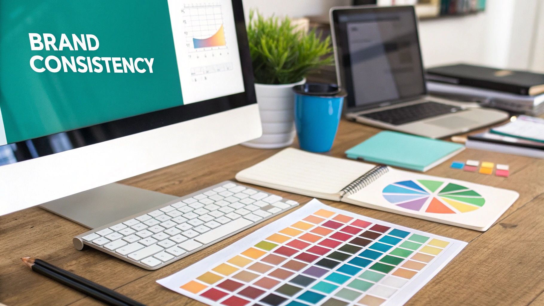 A visually appealing custom Pinterest pin featuring a brand's logo and color scheme