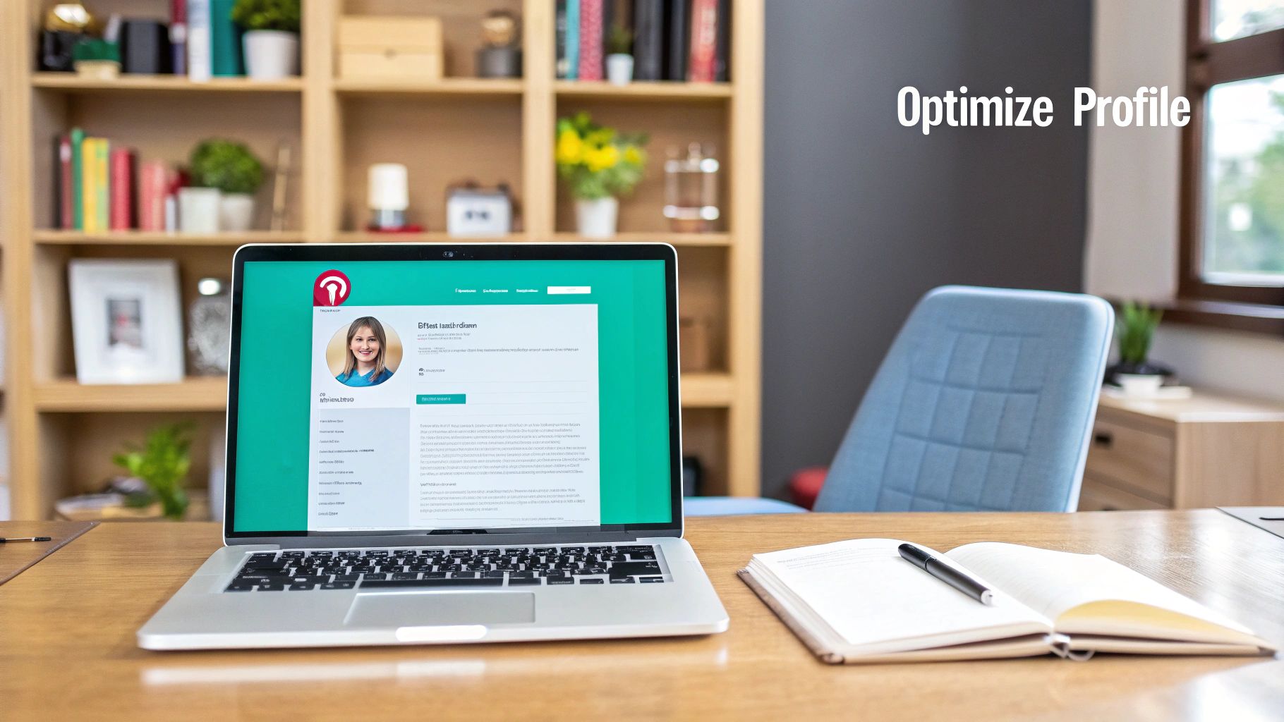 A person sitting at a desk with a laptop, strategically planning their Pinterest board layout for affiliate marketing success.