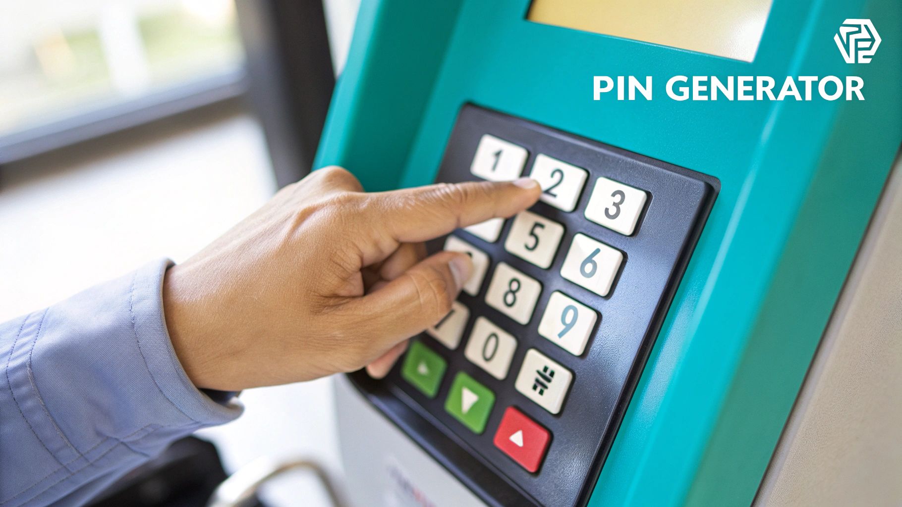 A digital art image of a pin generator creating multiple pins on a screen