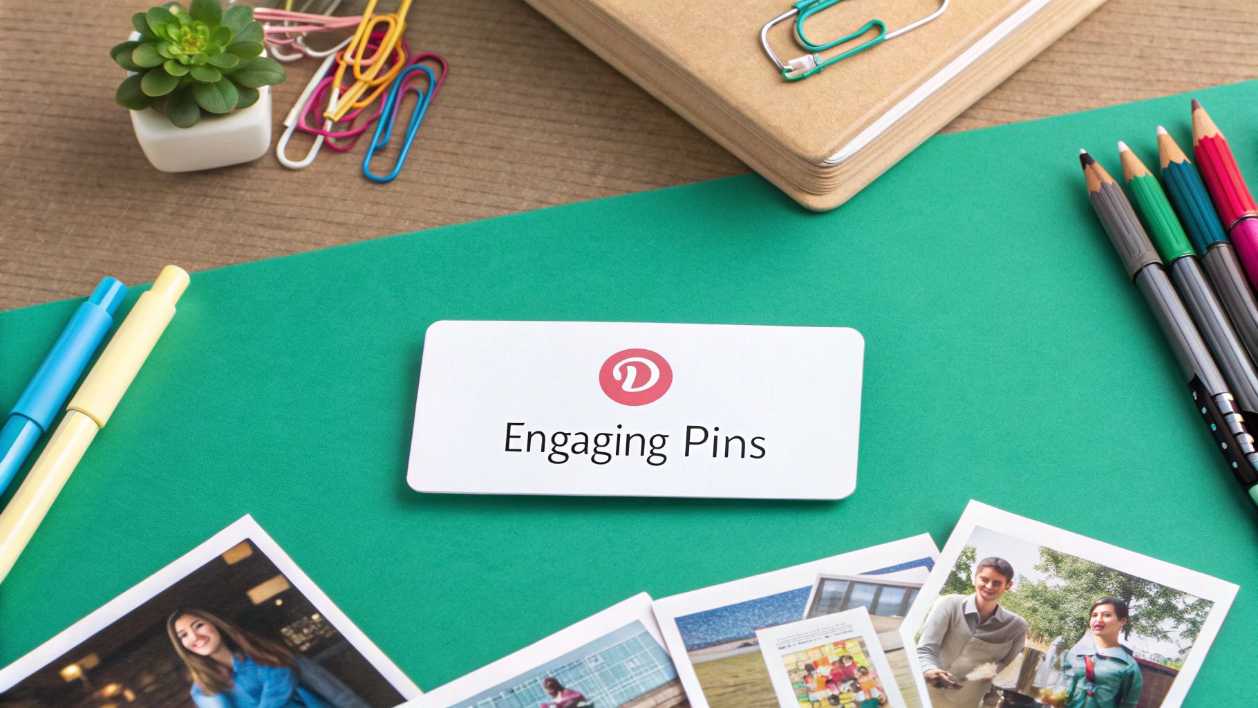 A split-screen image showing an unappealing, cluttered pin on one side and a clean, visually appealing pin with clear text overlay on the other, representing the transformation from a bad pin to a good one.