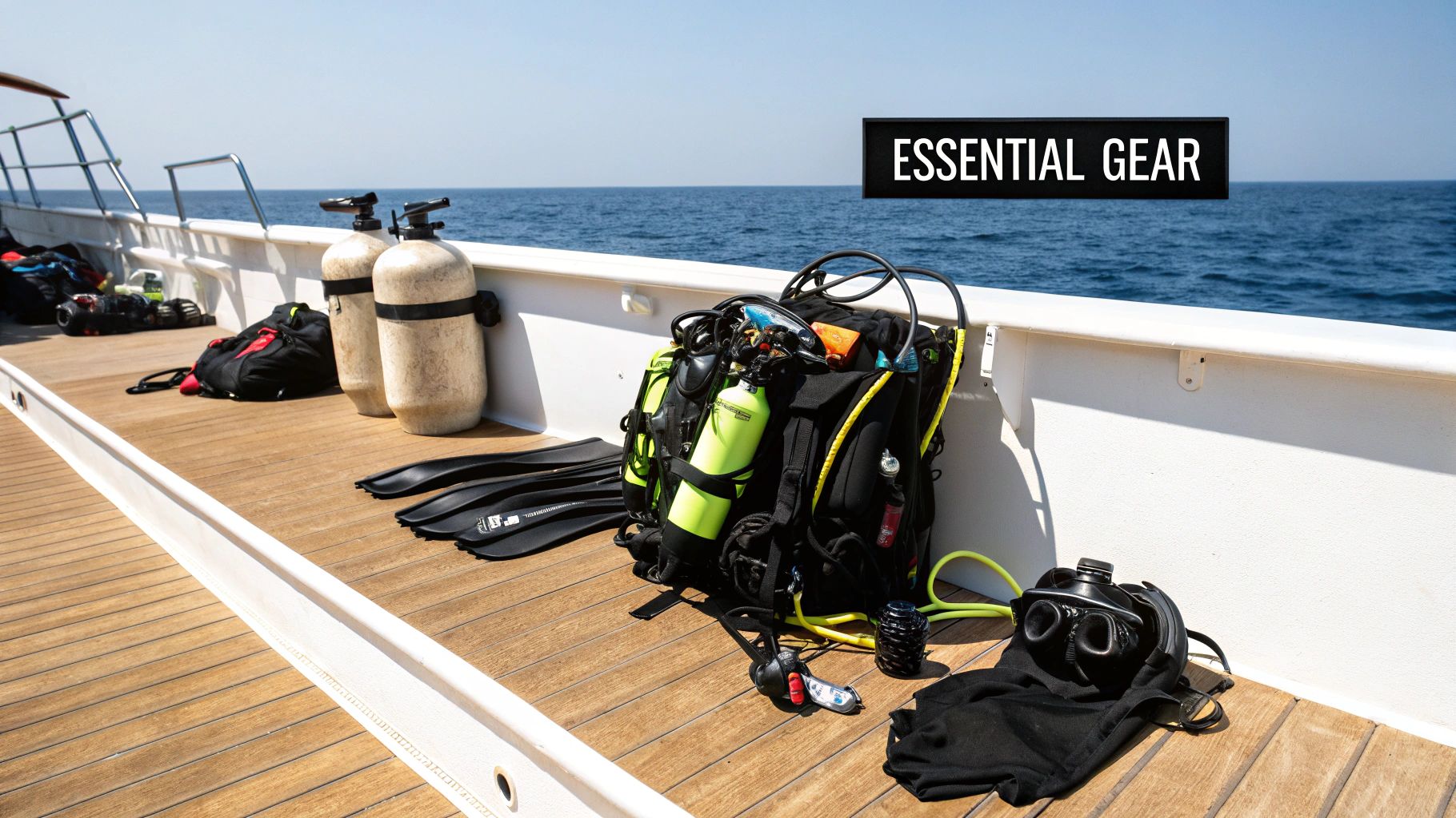 Scuba divers exploring a reef