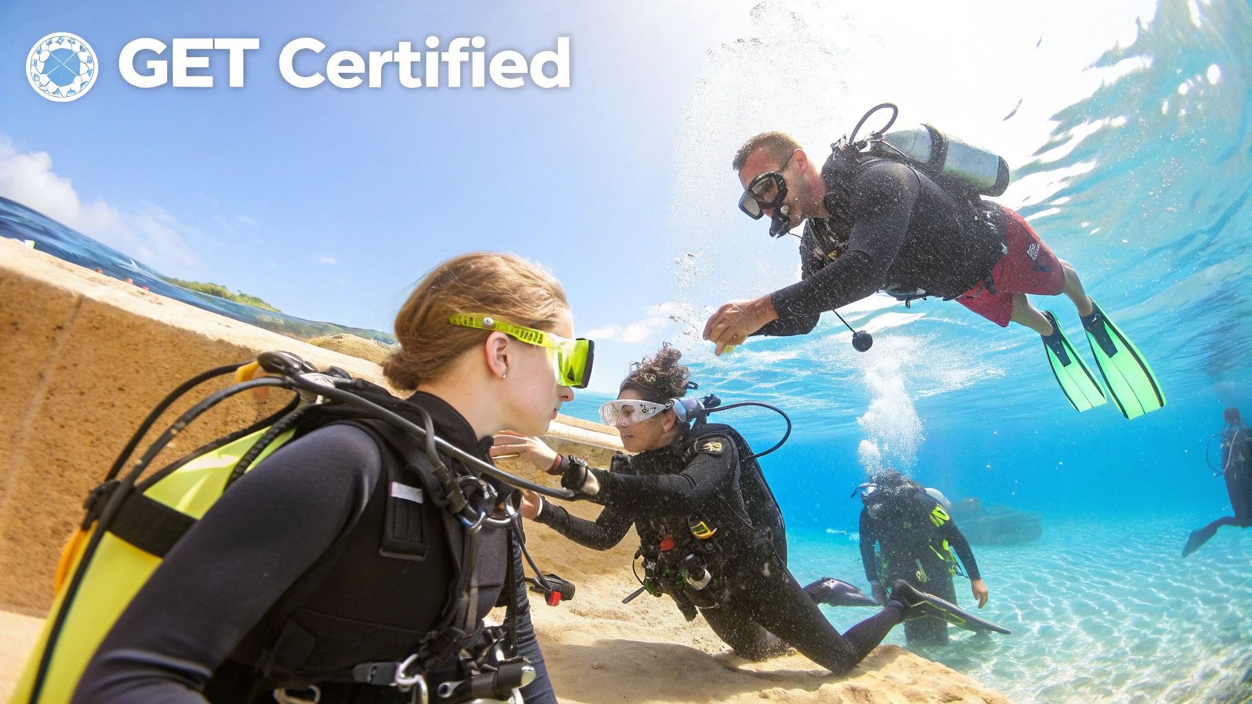 Explore Scuba Diving in South Goa – Your Ultimate Guide 5 Scuba divers preparing their gear on a boat in South Goa.