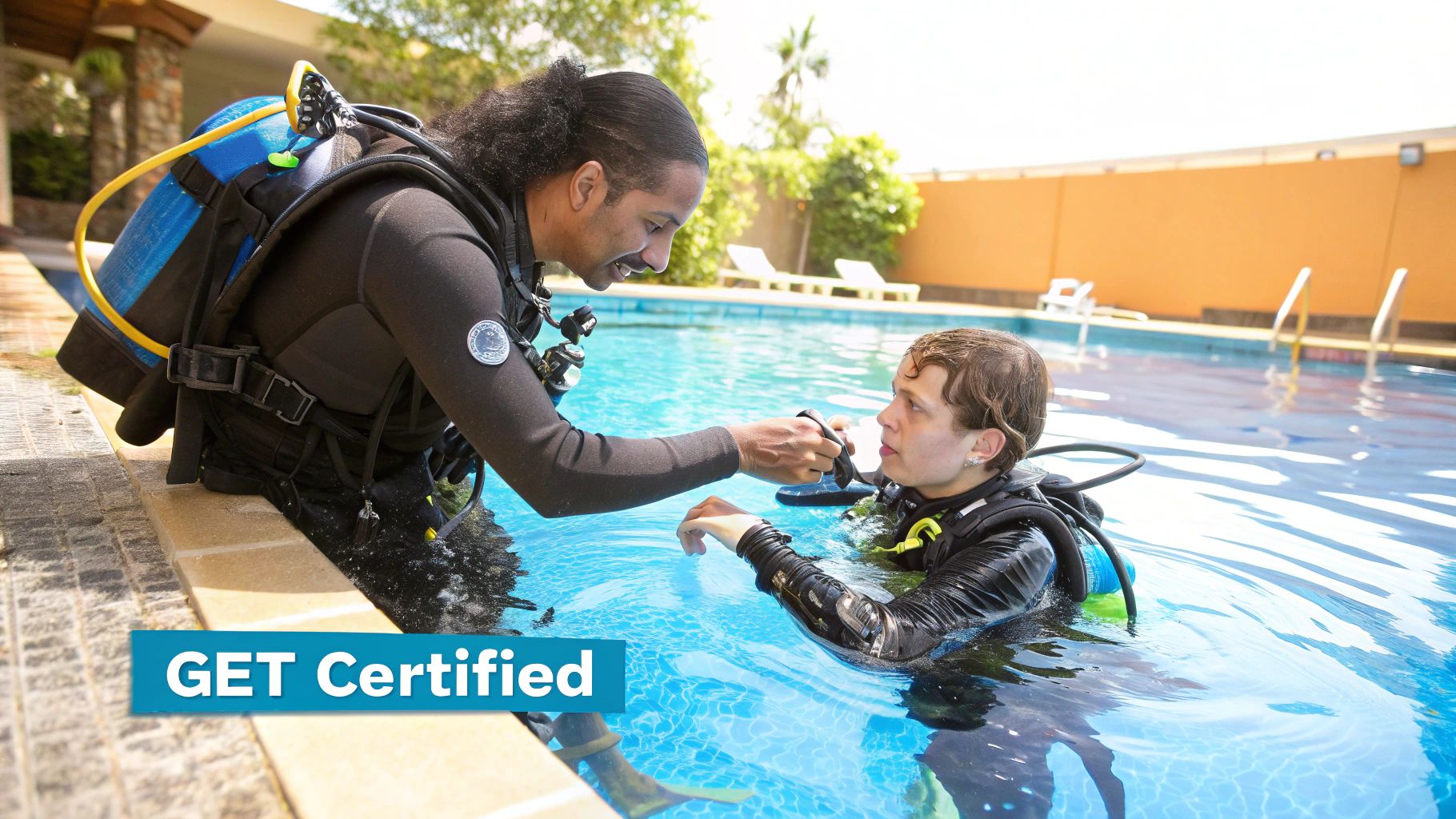 Is Scuba Diving Safe? The Ultimate Safety Guide 5 A close-up of scuba diving equipment, including a regulator and pressure gauge, laid out neatly.