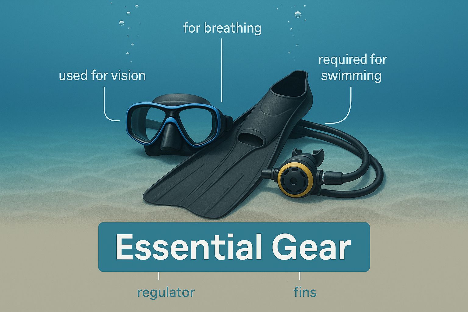 Infographic about scuba diving for beginners