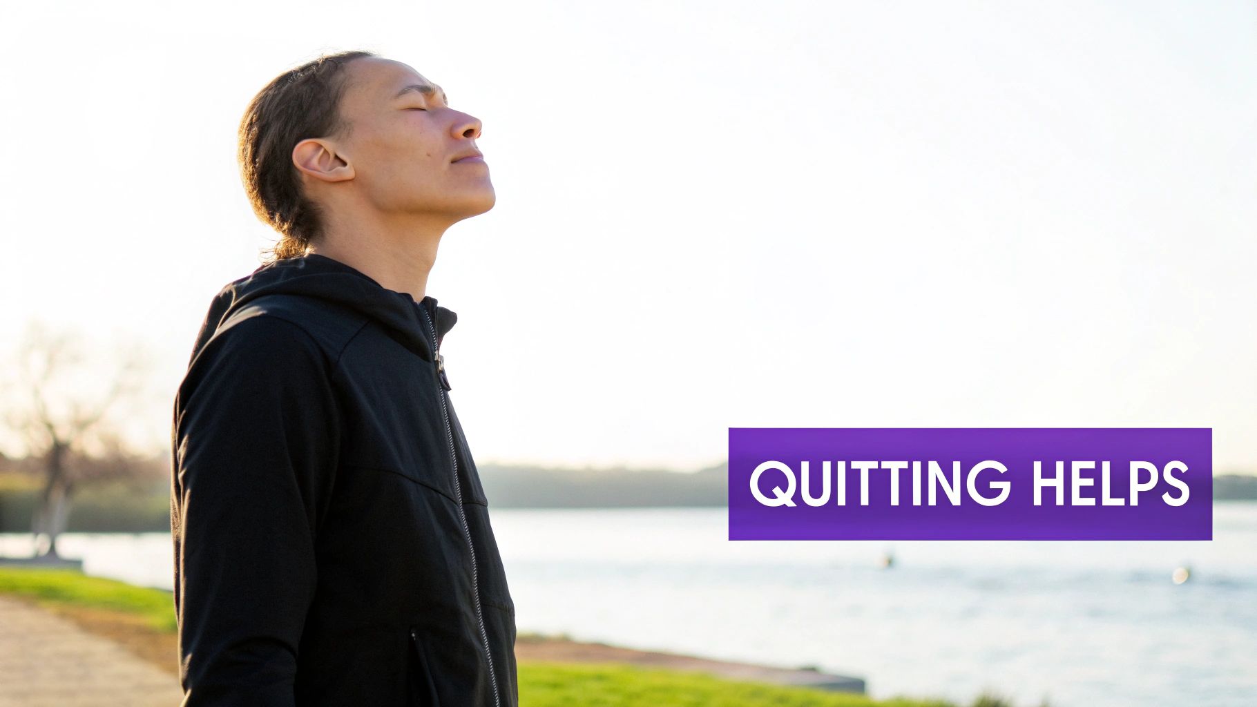 A person looking thoughtfully out a window, representing a moment of reflection and change.