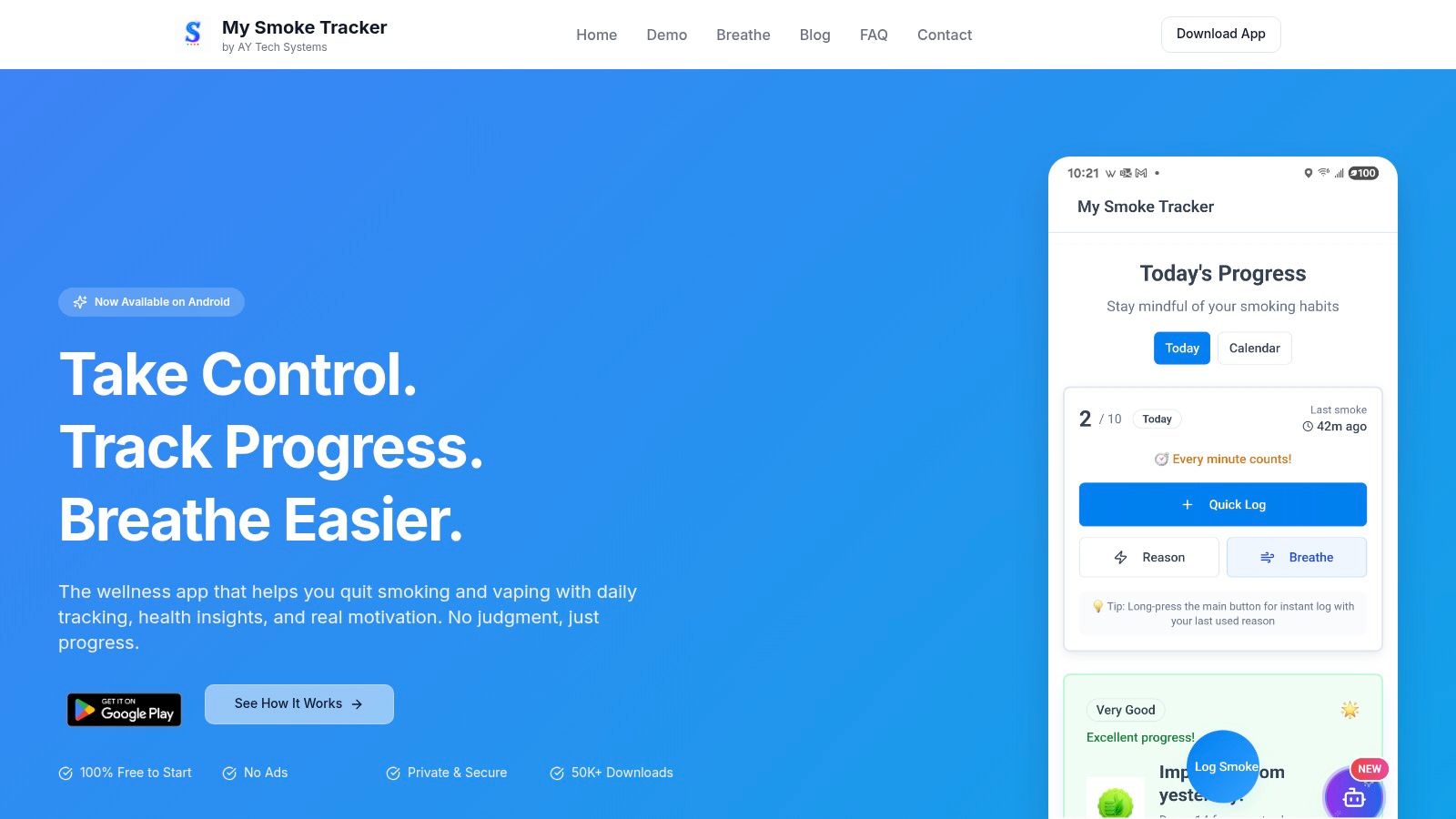 Smoke Tracker – Quit Smoking & Vaping