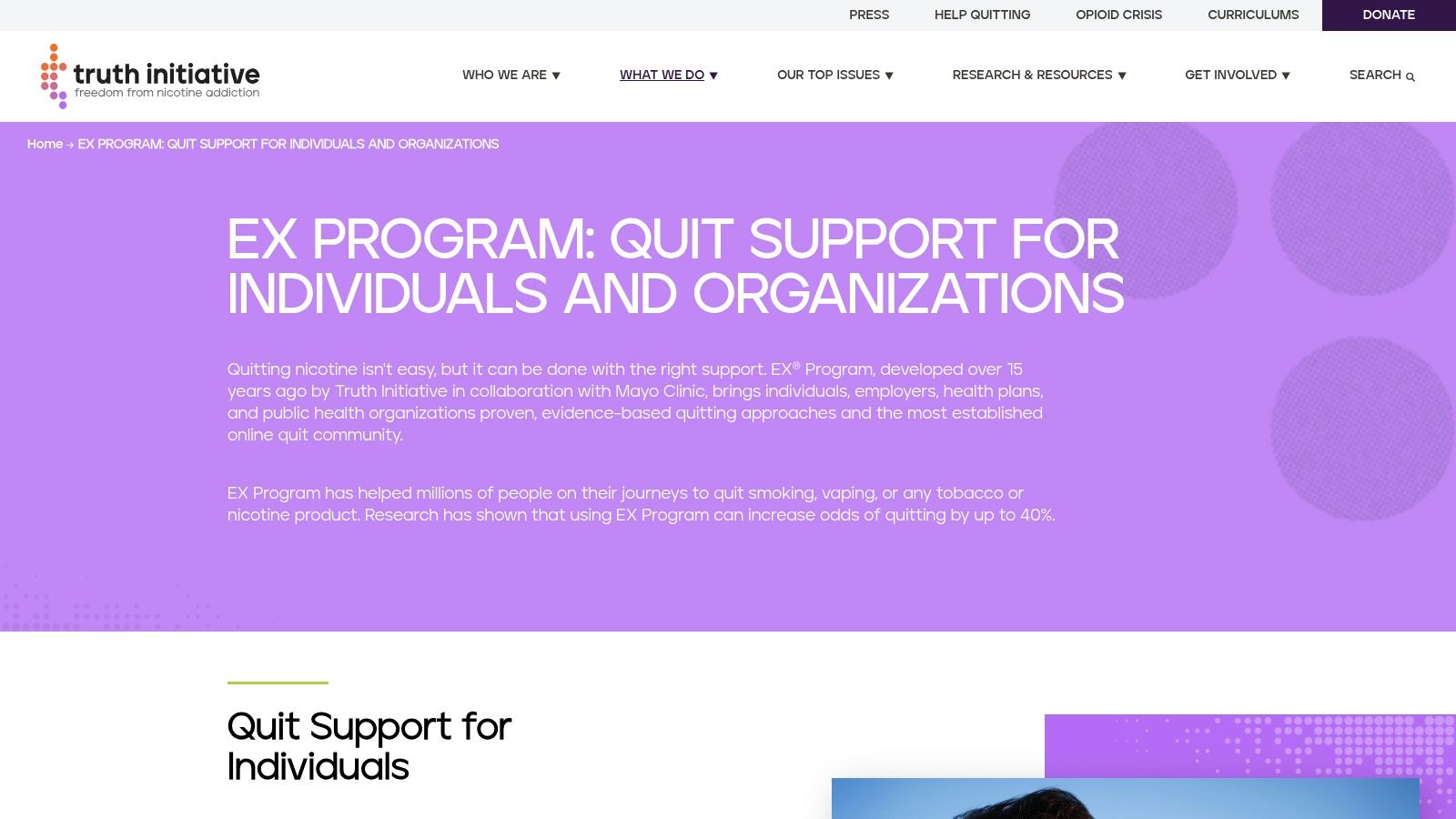 EX Program / BecomeAnEX (Truth Initiative)