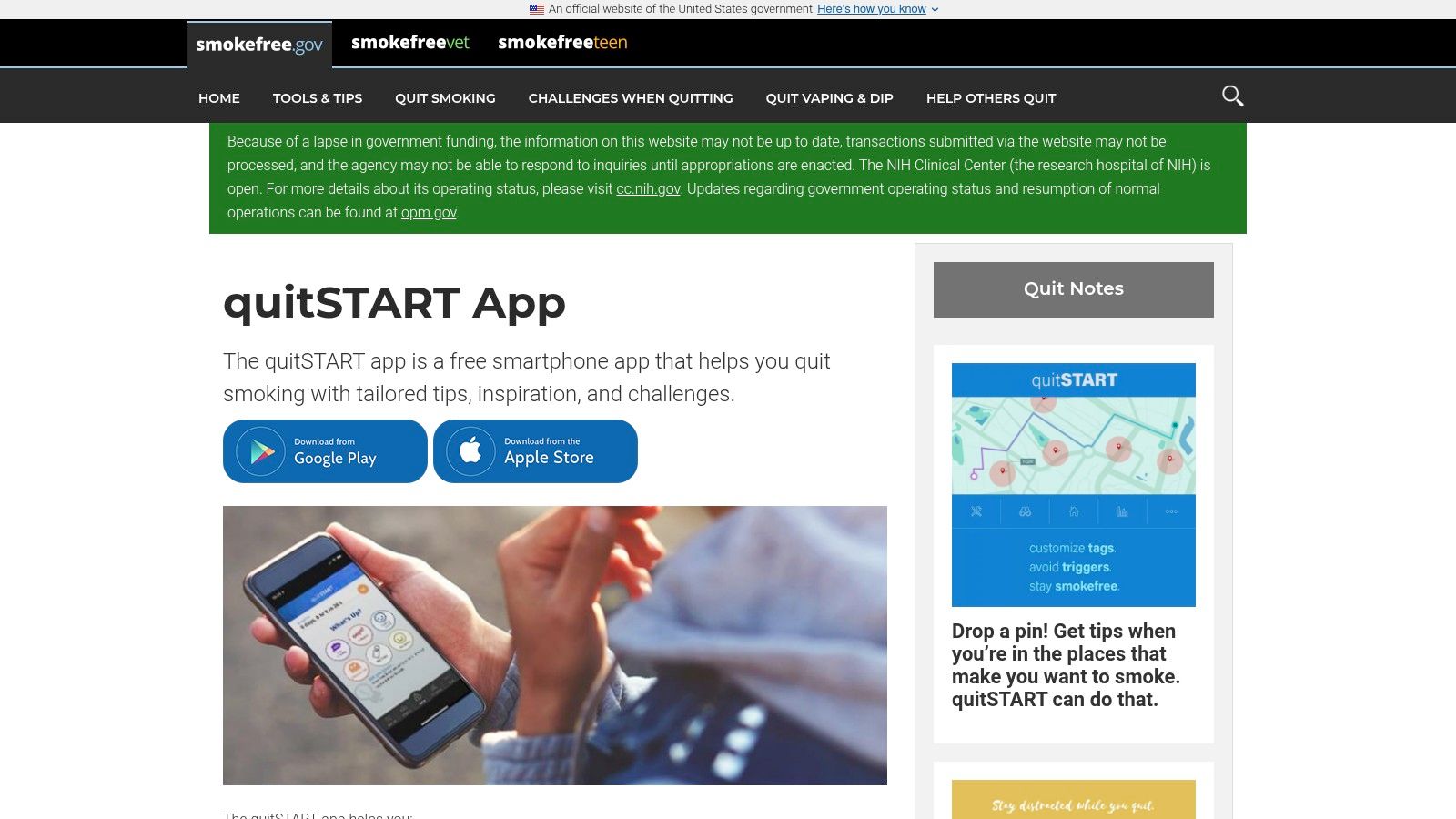 quitSTART (NCI / Smokefree.gov)