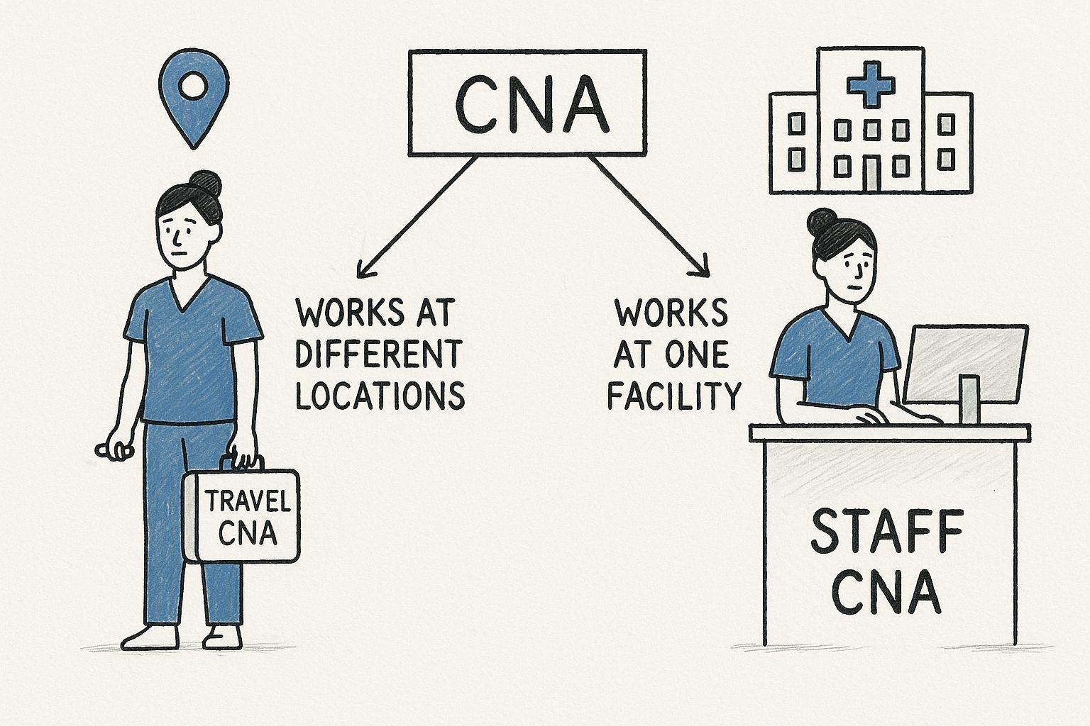 Infographic about what is a travelling cna