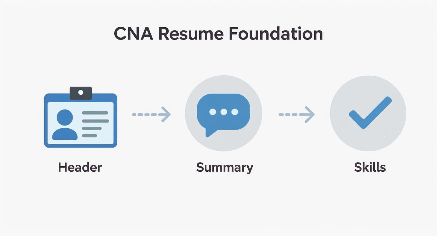 Infographic about how to write a cna resume