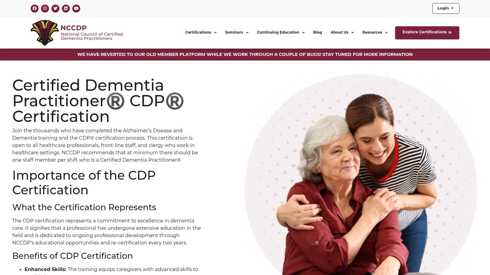 National Council of Certified Dementia Practitioners (NCCDP) – CDP